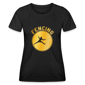 Escrime - T-shirt sport Femme - noir - Devant - AI Model Female 172 light (172cm)