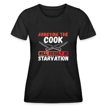 An Annoying Cook Leads to Famines - Women's Functional T-Shirt - black - Front - AI Model Female 172 light (172cm)