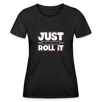 Il suffit de l’enrouler pour la cuisson - T-shirt sport Femme - noir - Devant - AI Model Female 172 light (172cm)