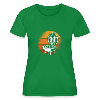 Grillen Im Retro stil - Frauen Funktions-T-Shirt - Kelly Green - Vorne - AI Model Female 172 dark (172cm)