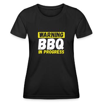 Avertissement Grilling Running - T-shirt sport Femme - noir - Devant - AI Model Female 172 light (172cm)