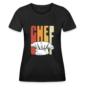 Chef's hat Retro - Women's Functional T-Shirt - black - Front - AI Model Female 172 light (172cm)