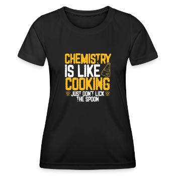 Fun chemistry cooking - Women's Functional T-Shirt - black - Front - AI Model Female 172 light (172cm)