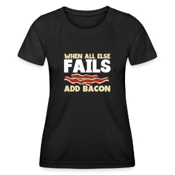 If all else fails, add - Women's Functional T-Shirt - black - Front - AI Model Female 172 light (172cm)