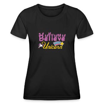 Belief in Unicorn Unicorn - Women's Functional T-Shirt - black - Front - AI Model Female 172 light (172cm)