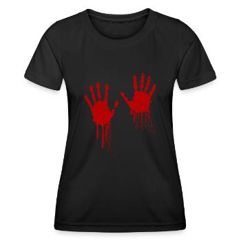 Blood Hands Halloween - T-shirt sport Femme - noir - Devant - AI Model Female 172 light (172cm)