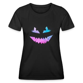 Grusel Maske Halloween - Frauen Funktions-T-Shirt - Schwarz - Vorne - AI Model Female 172 light (172cm)