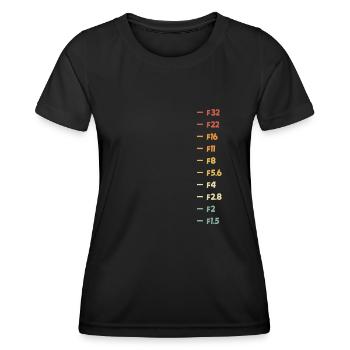 Camera - Women's Functional T-Shirt - black - Front - AI Model Female 172 light (172cm)