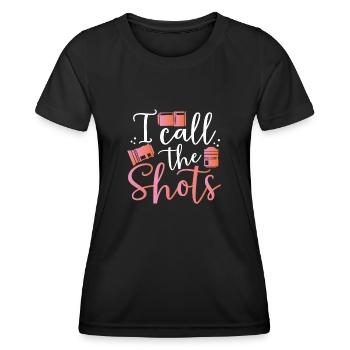 C’est moi qui prends les décisions - T-shirt sport Femme - noir - Devant - AI Model Female 172 light (172cm)