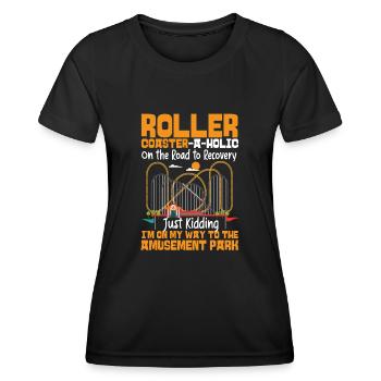 Roller Coaster Roller - Women's Functional T-Shirt - black - Front - AI Model Female 172 light (172cm)
