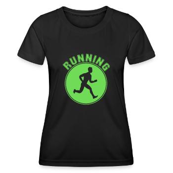 Faire du jogging - T-shirt sport Femme - noir - Devant - AI Model Female 172 light (172cm)