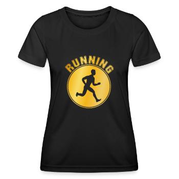 Faire du jogging - T-shirt sport Femme - noir - Devant - AI Model Female 172 light (172cm)