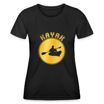 Kanu - Frauen Funktions-T-Shirt - Schwarz - Vorne - AI Model Female 172 light (172cm)
