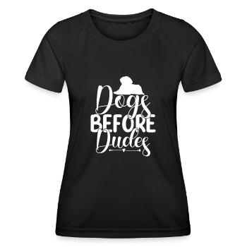 Hunde vor Kerlen - Frauen Funktions-T-Shirt - Schwarz - Vorne - AI Model Female 172 light (172cm)