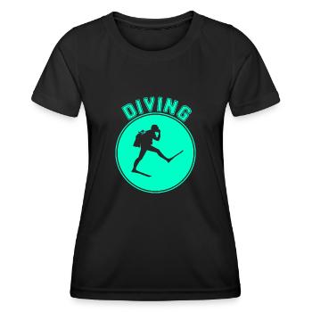 Dive - Women's Functional T-Shirt - black - Front - AI Model Female 172 light (172cm)