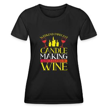 Kerzenherstellung Mit Wein - Frauen Funktions-T-Shirt - Schwarz - Vorne - AI Model Female 172 light (172cm)