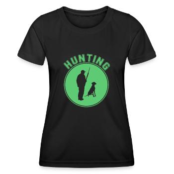 Chasser - T-shirt sport Femme - noir - Devant - AI Model Female 172 light (172cm)