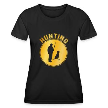 Chasser - T-shirt sport Femme - noir - Devant - AI Model Female 172 light (172cm)