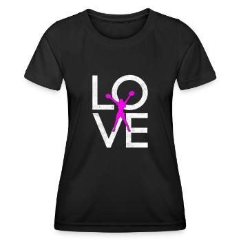 cheerleading - T-shirt sport Femme - noir - Devant - AI Model Female 172 light (172cm)