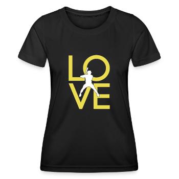 Baseball - Frauen Funktions-T-Shirt - Schwarz - Vorne - AI Model Female 172 light (172cm)