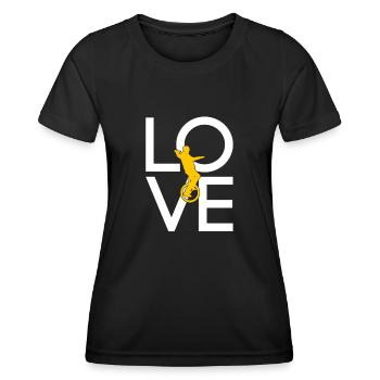 Einrad - Frauen Funktions-T-Shirt - Schwarz - Vorne - AI Model Female 172 light (172cm)