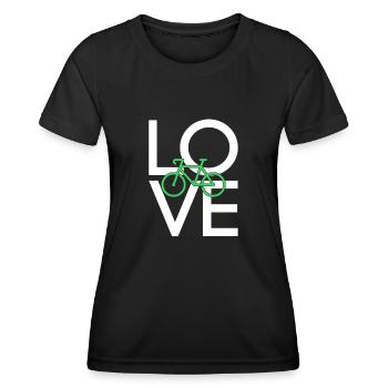 Bicyclette - T-shirt sport Femme - noir - Devant - AI Model Female 172 light (172cm)