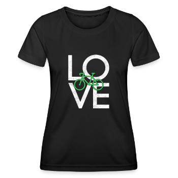 Bicyclette - T-shirt sport Femme - noir - Devant - AI Model Female 172 light (172cm)