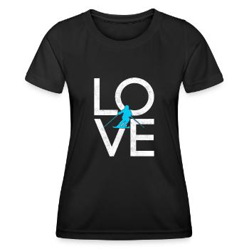 Ski - T-shirt sport Femme - noir - Devant - AI Model Female 172 light (172cm)