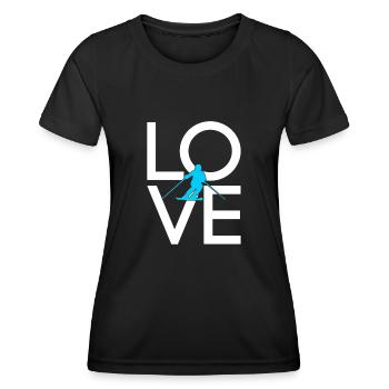 Ski - T-shirt sport Femme - noir - Devant - AI Model Female 172 light (172cm)