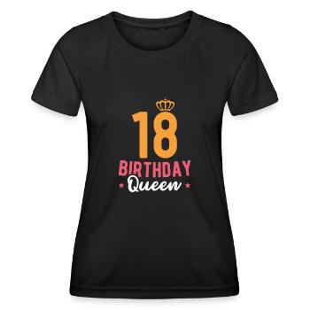 18 Geburtstag Mädchen Geschenkidee - Frauen Funktions-T-Shirt - Schwarz - Vorne - AI Model Female 172 light (172cm)