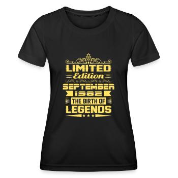September 1982 - 40. Geburtstag Geschenk. Awesome. - Frauen Funktions-T-Shirt - Schwarz - Vorne - AI Model Female 172 light (172cm)