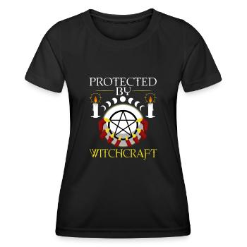 Protégé par la sorcellerie - T-shirt sport Femme - noir - Devant - AI Model Female 172 light (172cm)