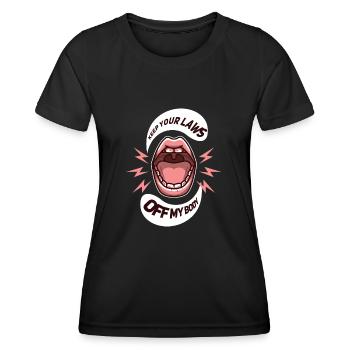 Keep your laws off my body - Women's Functional T-Shirt - black - Front - AI Model Female 172 light (172cm)