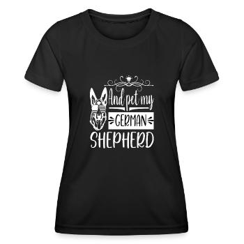 Alles was du brauchst ist Liebe und ein Hund - Frauen Funktions-T-Shirt - Schwarz - Vorne - AI Model Female 172 light (172cm)