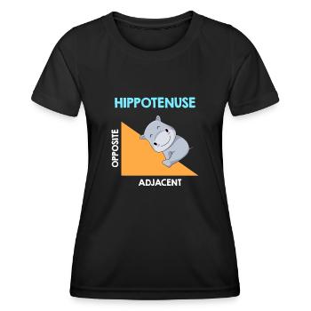 Analyse de l’algèbre d’Hippotenuse - T-shirt sport Femme - noir - Devant - AI Model Female 172 light (172cm)