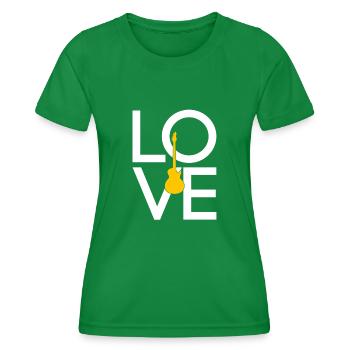 Electric Guitar - Women's Functional T-Shirt - kelly green - Front - AI Model Female 172 dark (172cm)