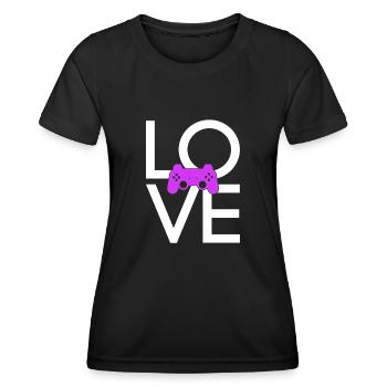 Gaming - Frauen Funktions-T-Shirt - Schwarz - Vorne - AI Model Female 172 light (172cm)