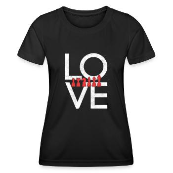 Schach - Frauen Funktions-T-Shirt - Schwarz - Vorne - AI Model Female 172 light (172cm)