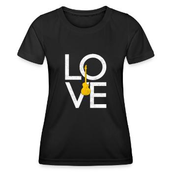 Guitare électrique - T-shirt sport Femme - noir - Devant - AI Model Female 172 light (172cm)