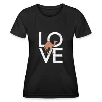Dromedar - Frauen Funktions-T-Shirt - Schwarz - Vorne - AI Model Female 172 light (172cm)