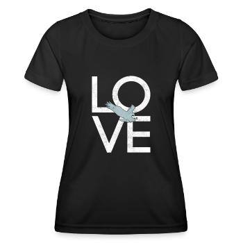 Adler - Frauen Funktions-T-Shirt - Schwarz - Vorne - AI Model Female 172 light (172cm)