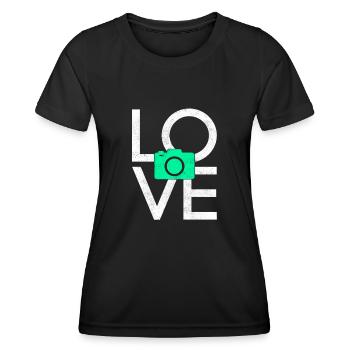 Fotografie - Frauen Funktions-T-Shirt - Schwarz - Vorne - AI Model Female 172 light (172cm)