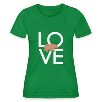 Bear - Women's Functional T-Shirt - kelly green - Front - AI Model Female 172 dark (172cm)