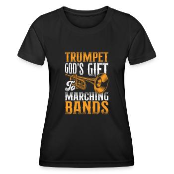Fanfare de trompettiste - T-shirt sport Femme - noir - Devant - AI Model Female 172 light (172cm)
