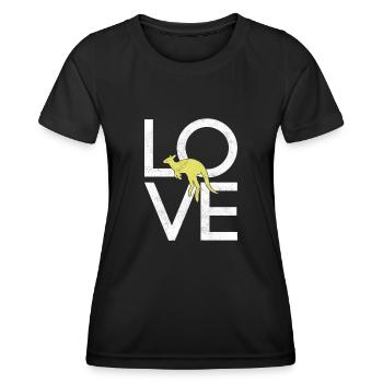Kangourou - T-shirt sport Femme - noir - Devant - AI Model Female 172 light (172cm)