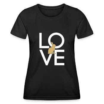 Lièvre - T-shirt sport Femme - noir - Devant - AI Model Female 172 light (172cm)