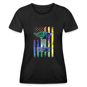 Krankenschwester Krankenhaus Not - Frauen Funktions-T-Shirt - Schwarz - Vorne - AI Model Female 172 light (172cm)