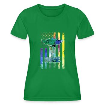 Krankenschwester Krankenhaus Not - Frauen Funktions-T-Shirt - Kelly Green - Vorne - AI Model Female 172 dark (172cm)