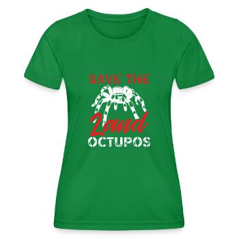 Sauvez les pieuvres terrestres - T-shirt sport Femme - vert - Devant - AI Model Female 172 dark (172cm)