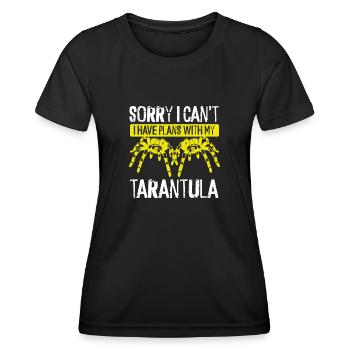 J’ai des projets avec ma tarentule - T-shirt sport Femme - noir - Devant - AI Model Female 172 light (172cm)